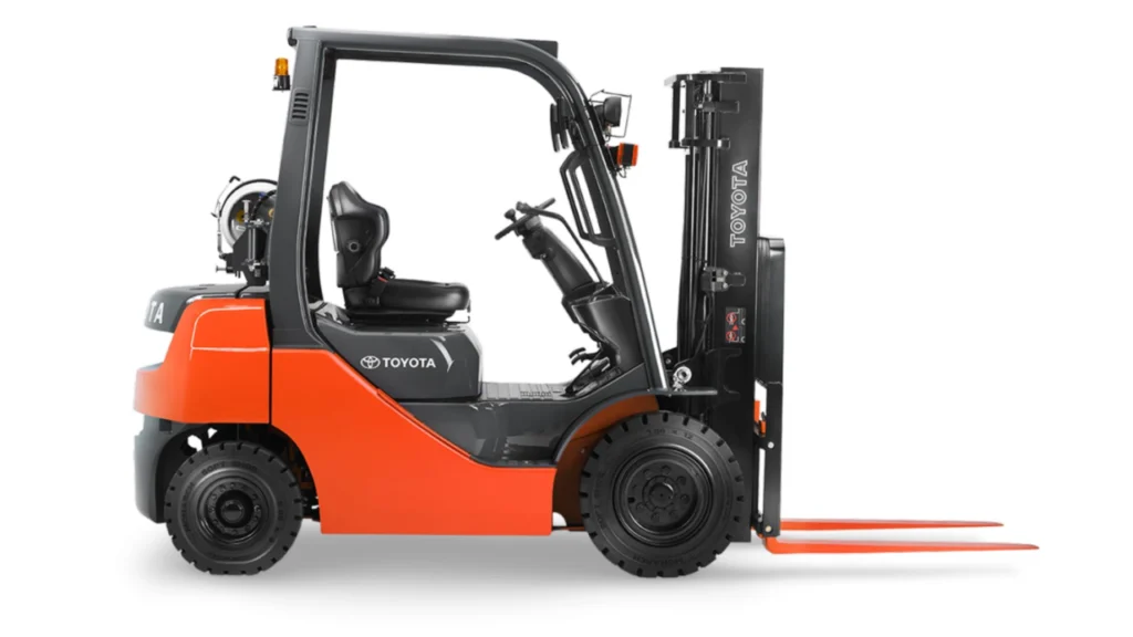 Toyota 8FGU25 Warehouse Forklift, 5000LB, 3-Stage, Propane